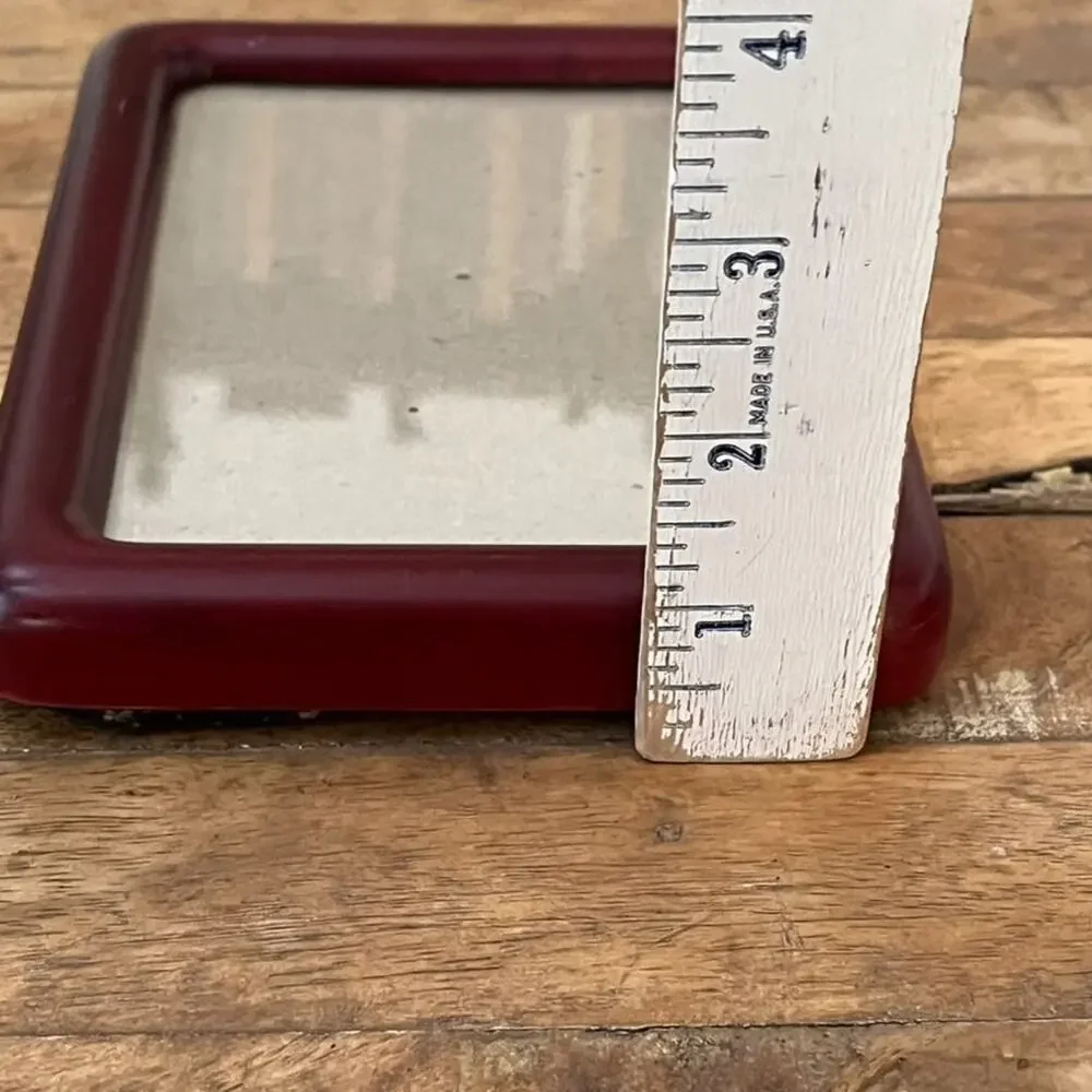 Vintage Cherry Stained Mahogany Wood Picture Frame 6x4 Rounded Corners MCM